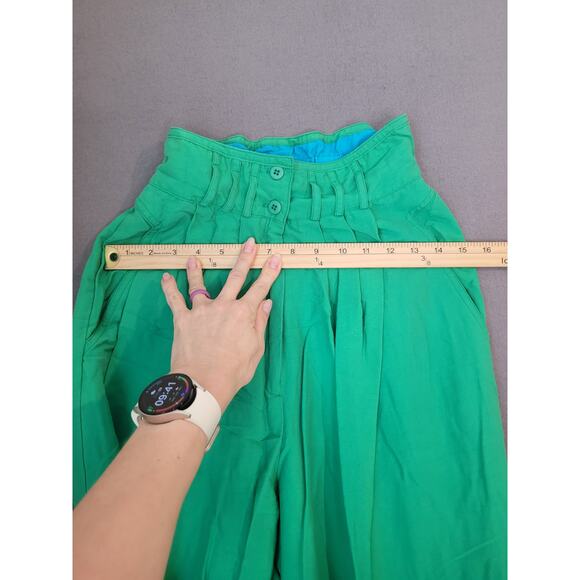 VTG Jill Martin High Rise Pleated Pants Green M USA Made Trousers EUC - Picture 6 of 11